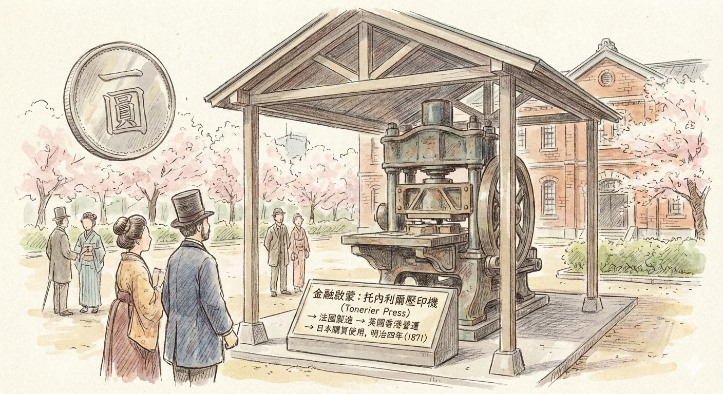 historic Tonerier press in the Mint Museum