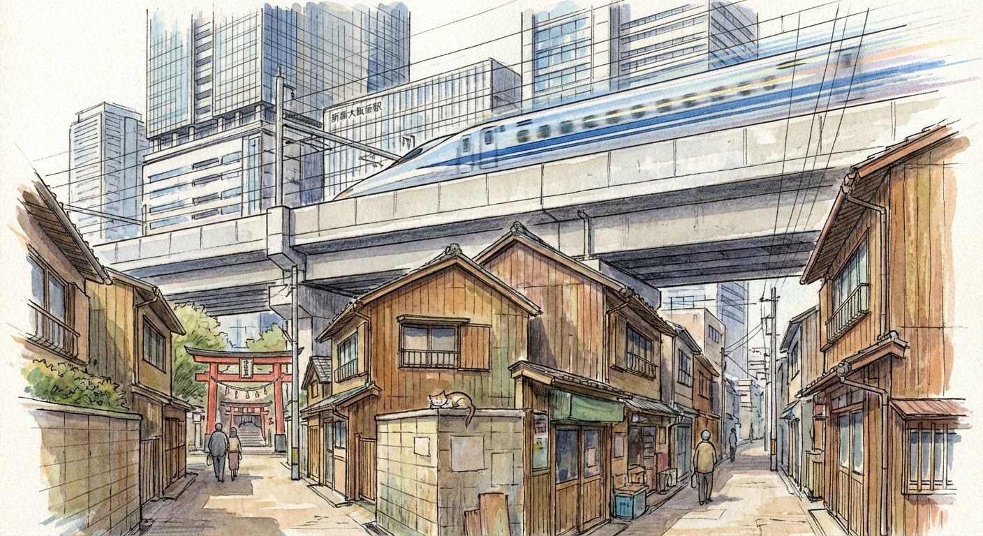 東三国二丁目: 速度と静寂の対話