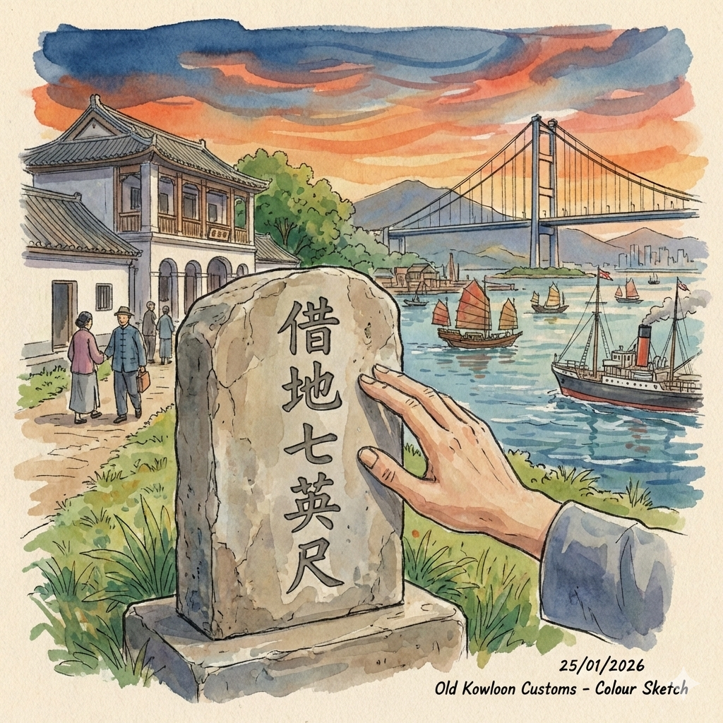 the Old Kowloon Customs Stone Tablet