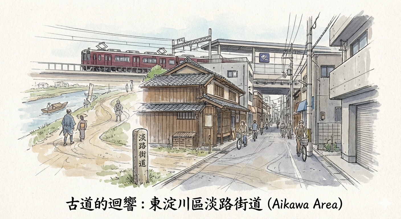 淡路街道 十字路口