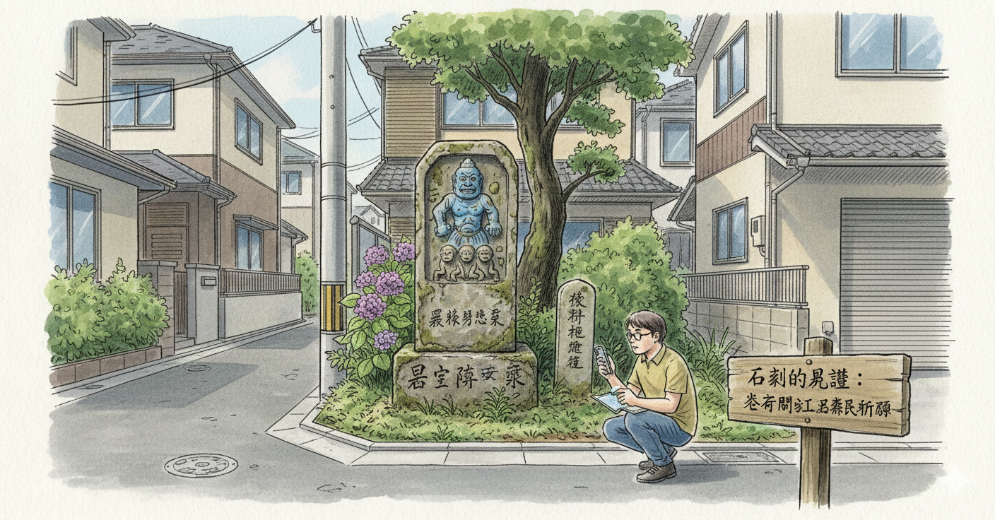 庚申塔群與新井藥師道標