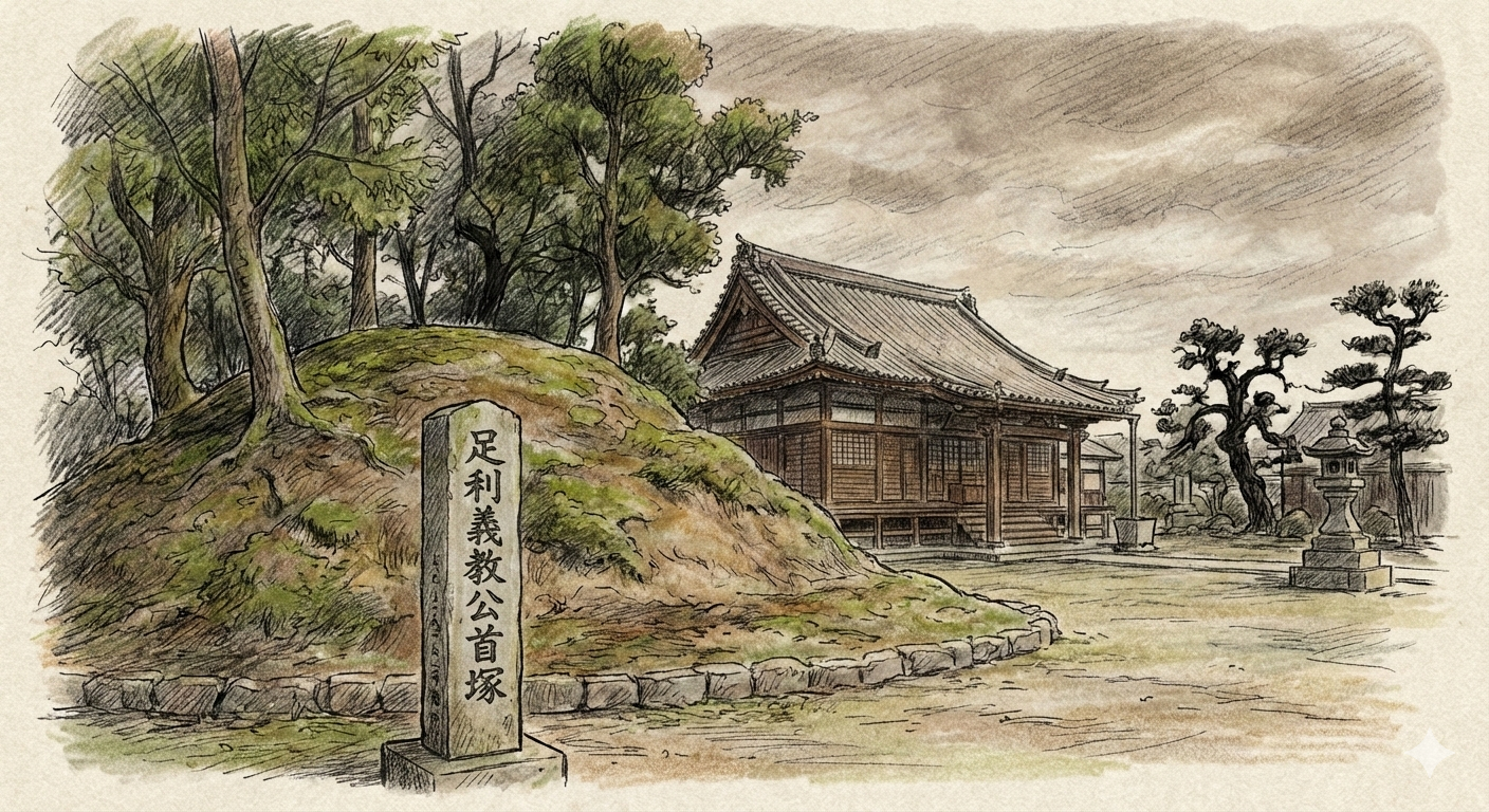 the head mound of Ashikaga Yoshinori