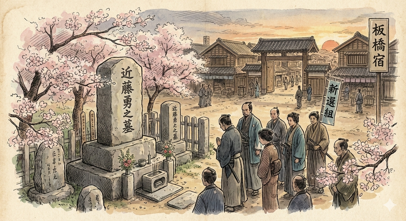  La tombe de Kondō Isami, près de la gare JR d'Itabashi