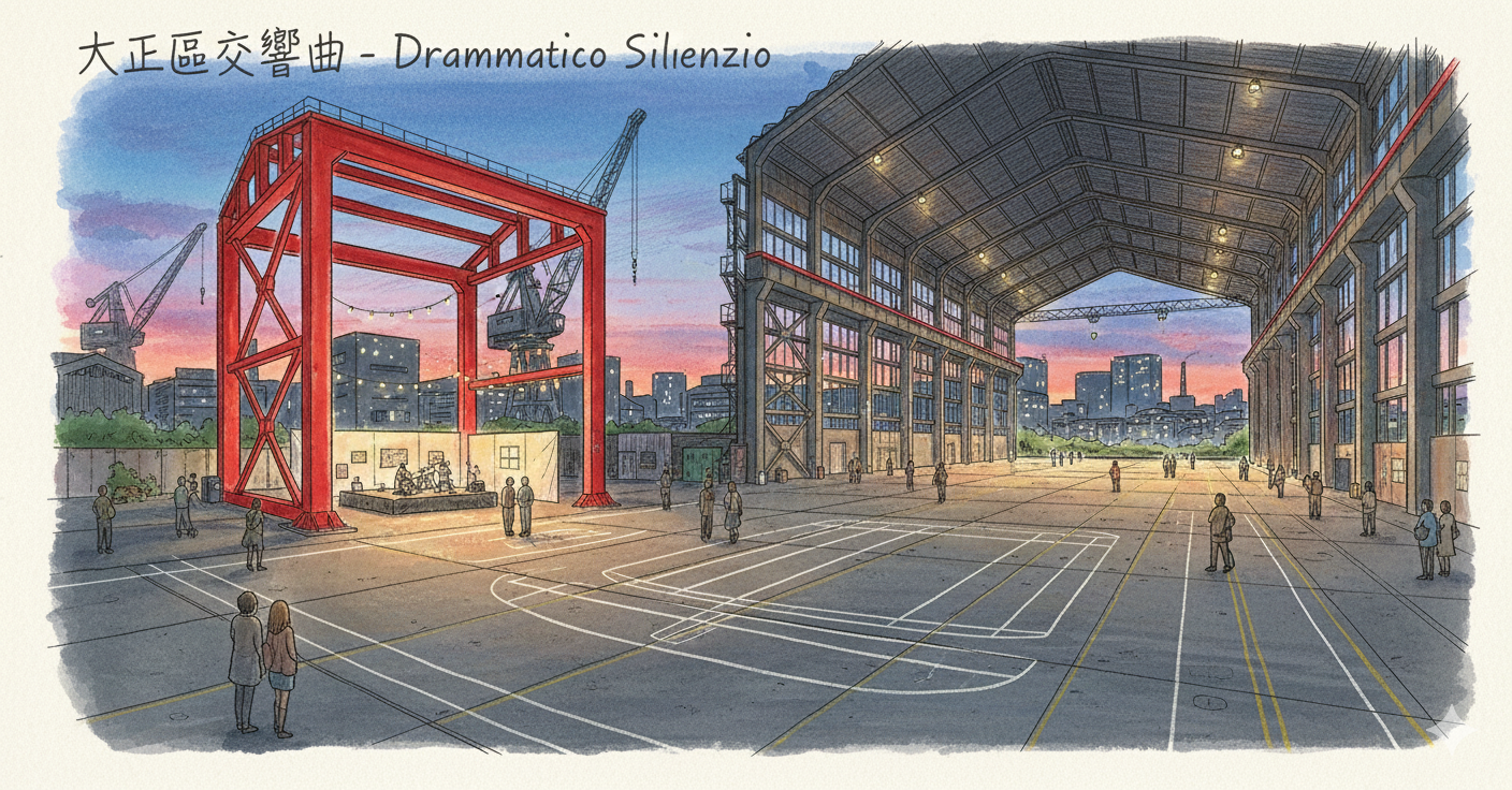 "Red Frame,"| "pillar-less drawing room"