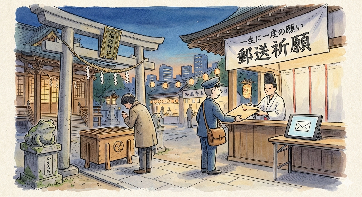 堀越神社「一夢祈願」的郵寄服務