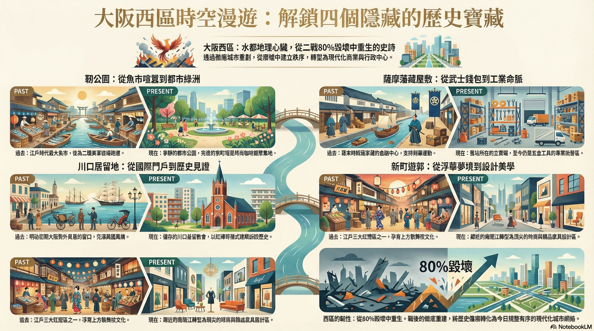 大阪西區時空漫遊