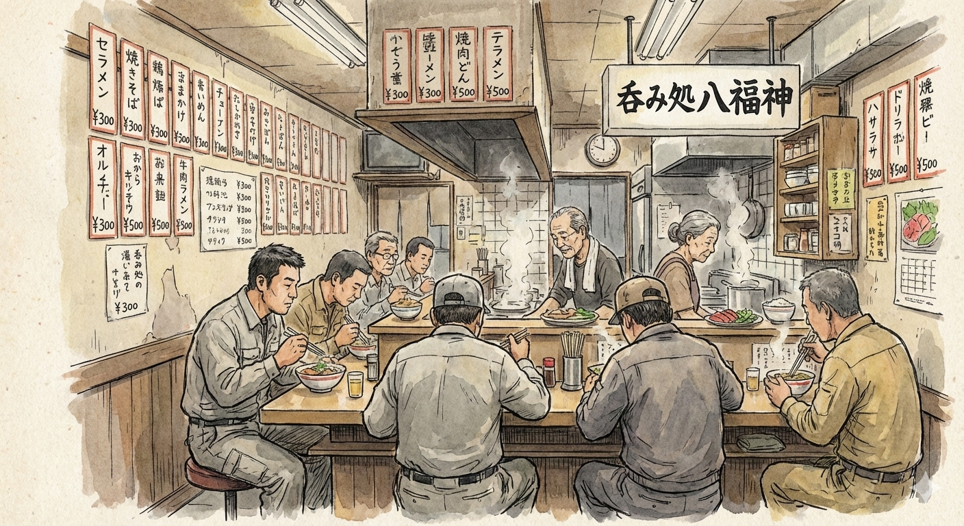 La philosophie à 1 000 yens de Nomidokoro Hachifukujin