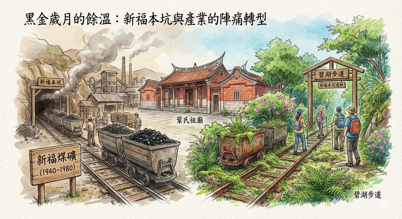 碧湖步道與新福本坑遺跡