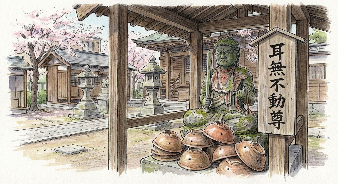 三峰神社境內的「耳無不動尊」