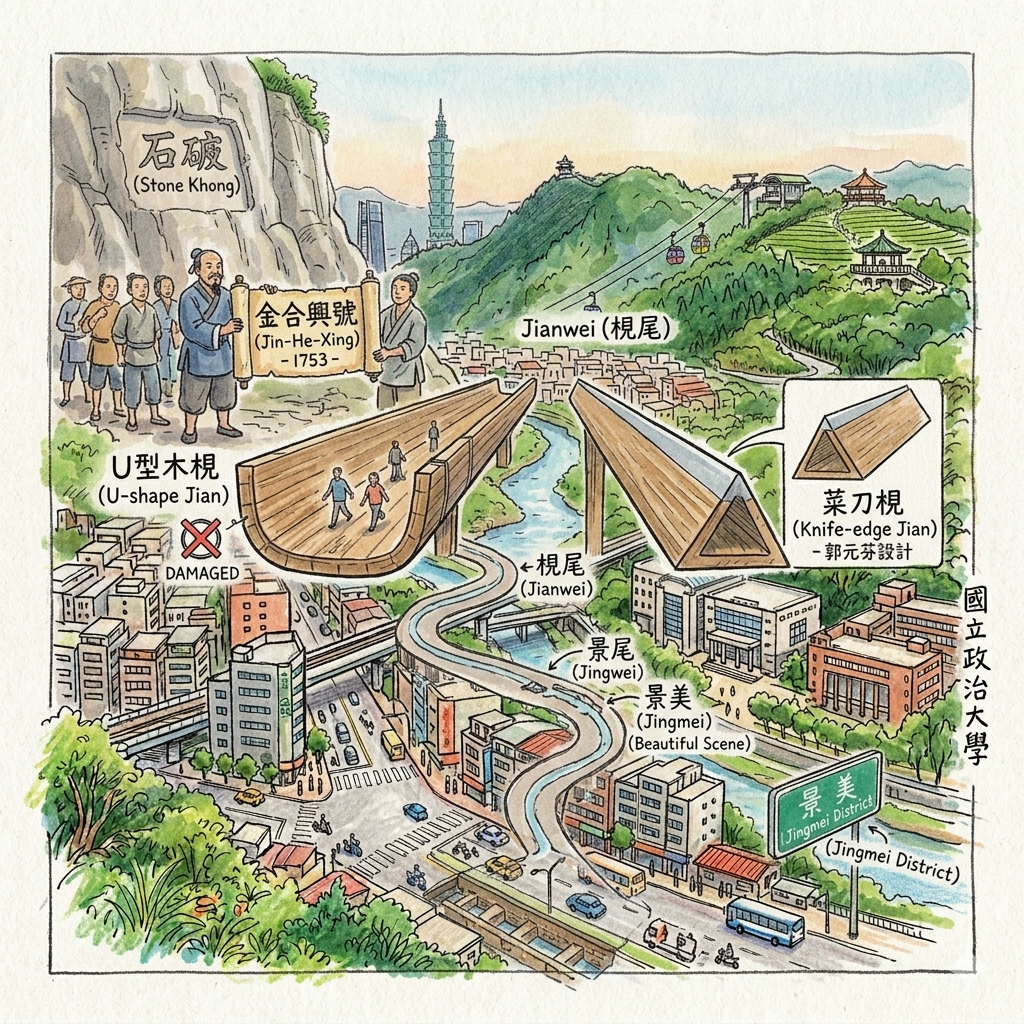 地名裡的工程美學——從「梘尾」到「景美」