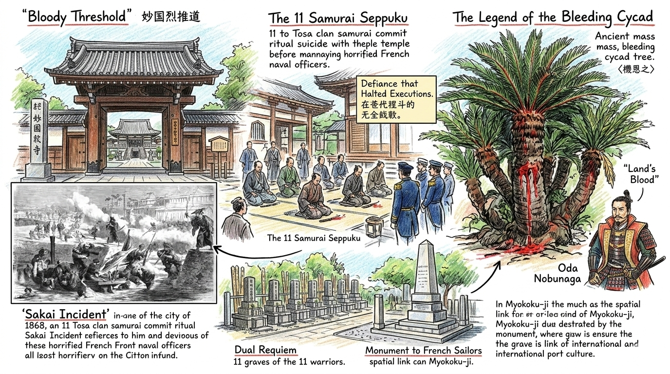 妙國寺の血色儀式：堺事件と「切腹」という名の抗議