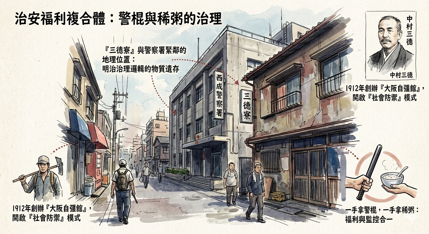 警棍與稀粥：中村三德與「治安福利複合體」的起源
