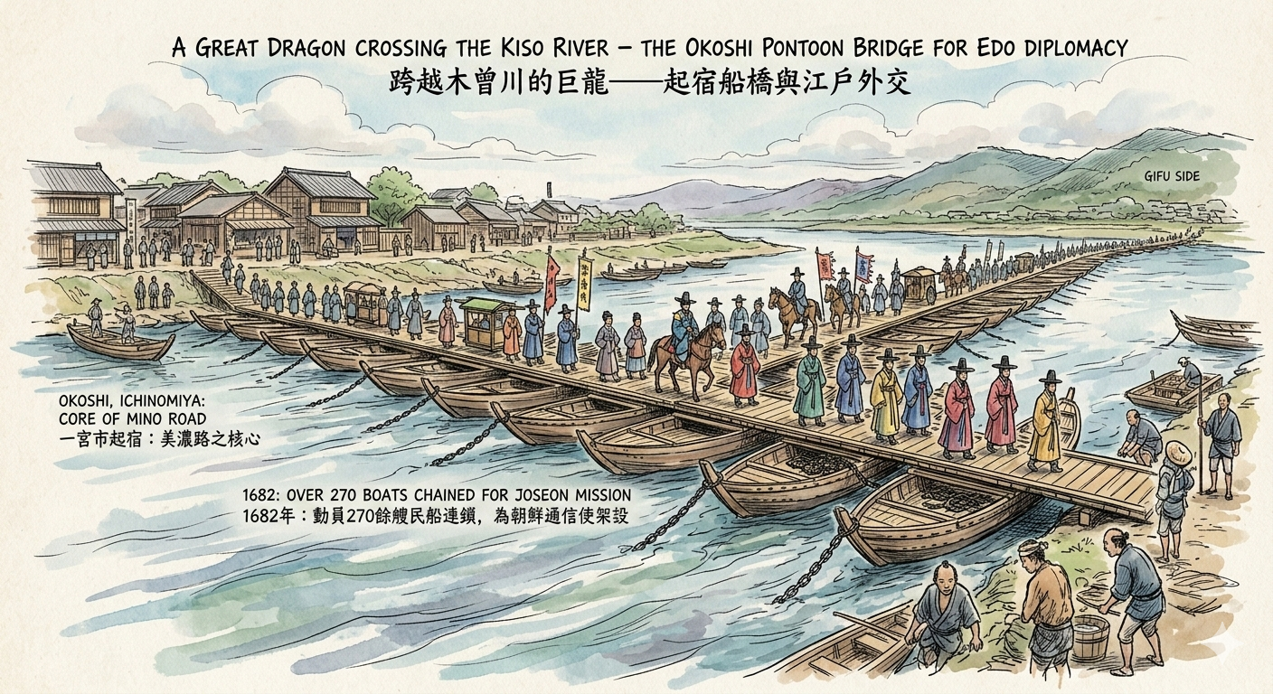 The Dragon on the Water (The Okoshi-shuku Boat Bridge)