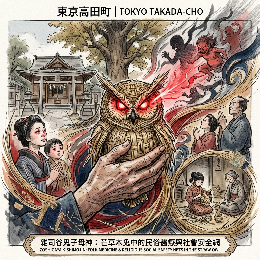 Zoshigaya Kishimojin : Entre remèdes populaires et talismans de paille