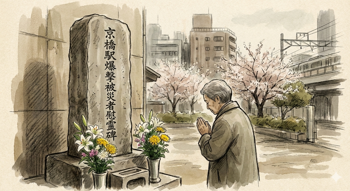 大阪大空襲 京橋駅爆撃被災者慰靈碑