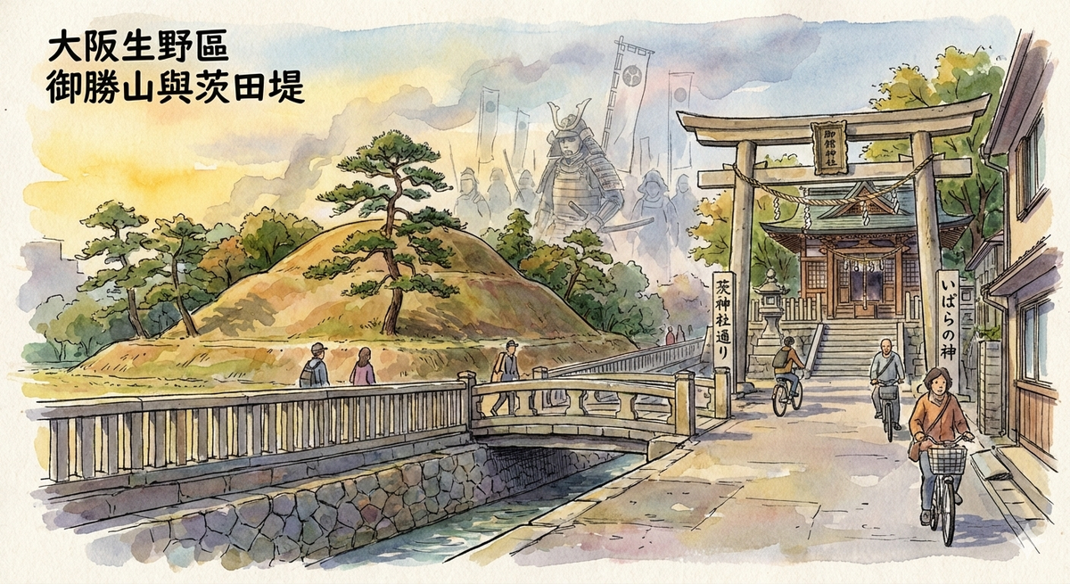 Okachiyama and Ibaraki embankment