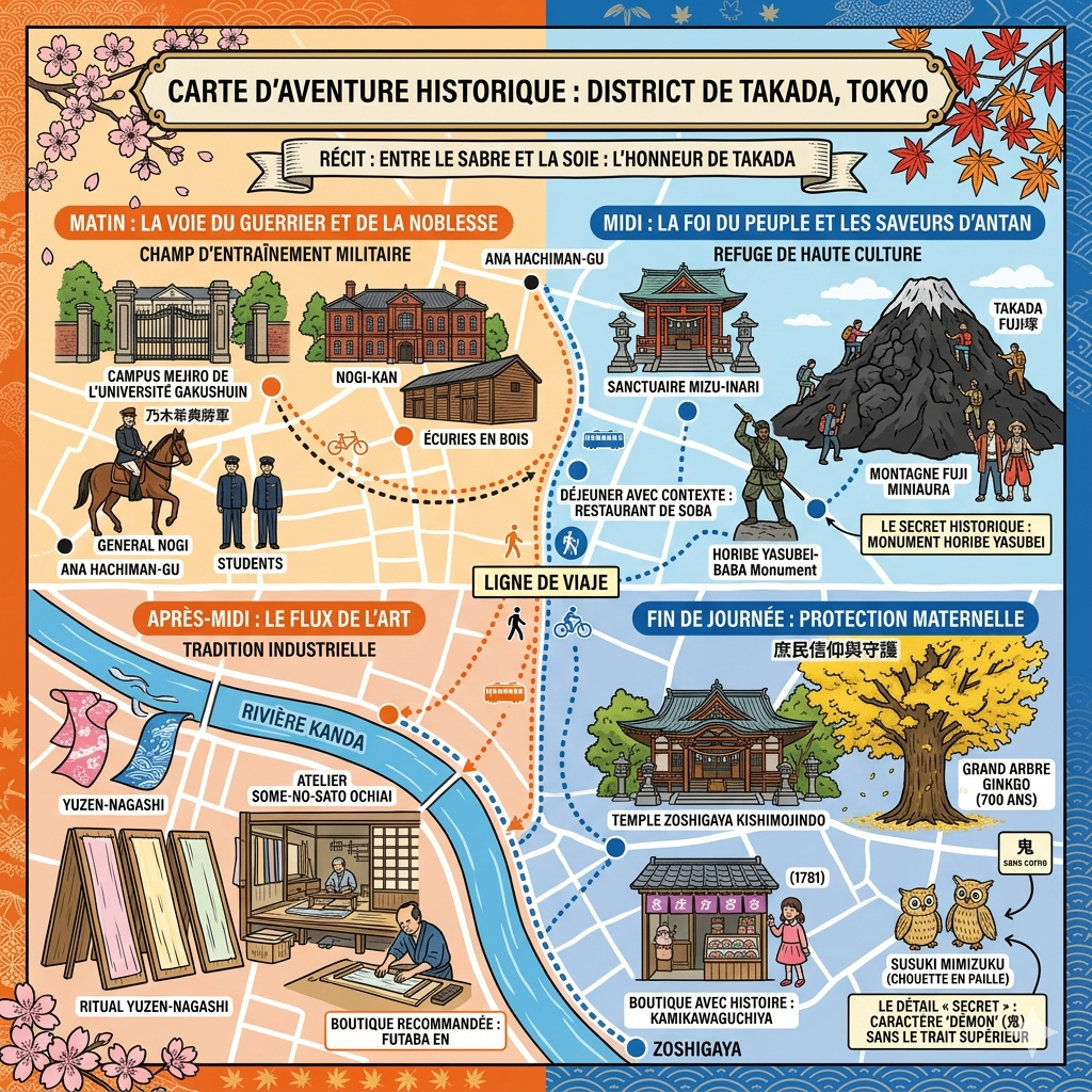 Itinéraire d'une journée dans la ville de Tokyo Takada