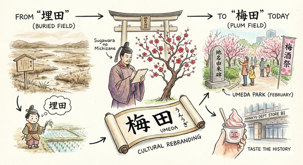 「埋田」から「梅田」へ