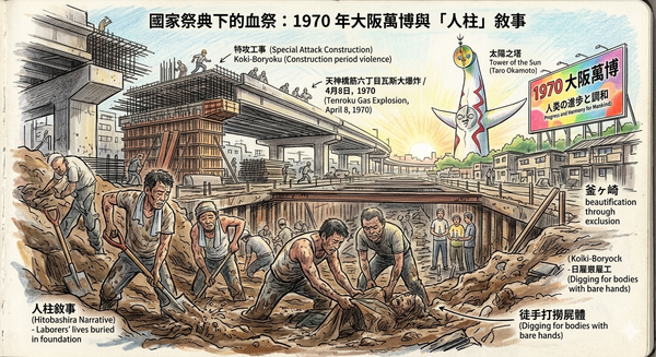 Les « piliers humains » de l’Expo '70 et l’invisibilisation des corps