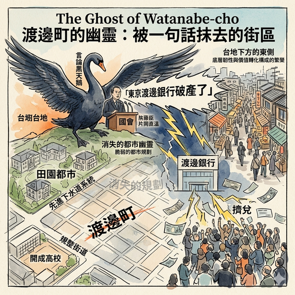 消失的渡邊町：言論黑天鵝與都市實驗的廢墟