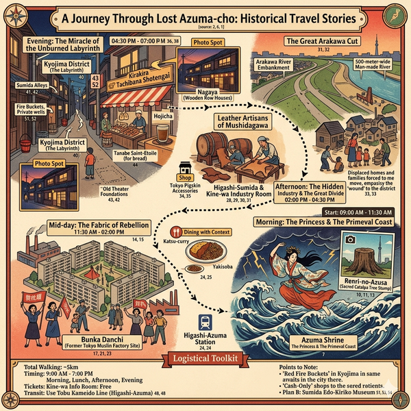 A one-day itinerary for exploring Azuma-cho, Tokyo